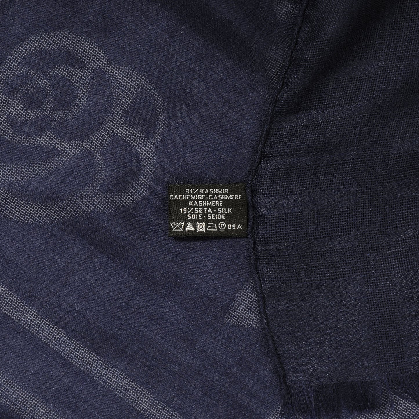 Cashmere Silk CC Camellia Fringe Scarf