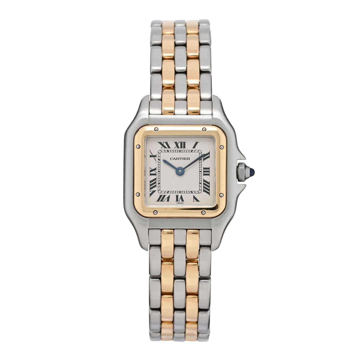 Stainless Steel 18K Yellow Gold 22mm Panthere Quartz Watch