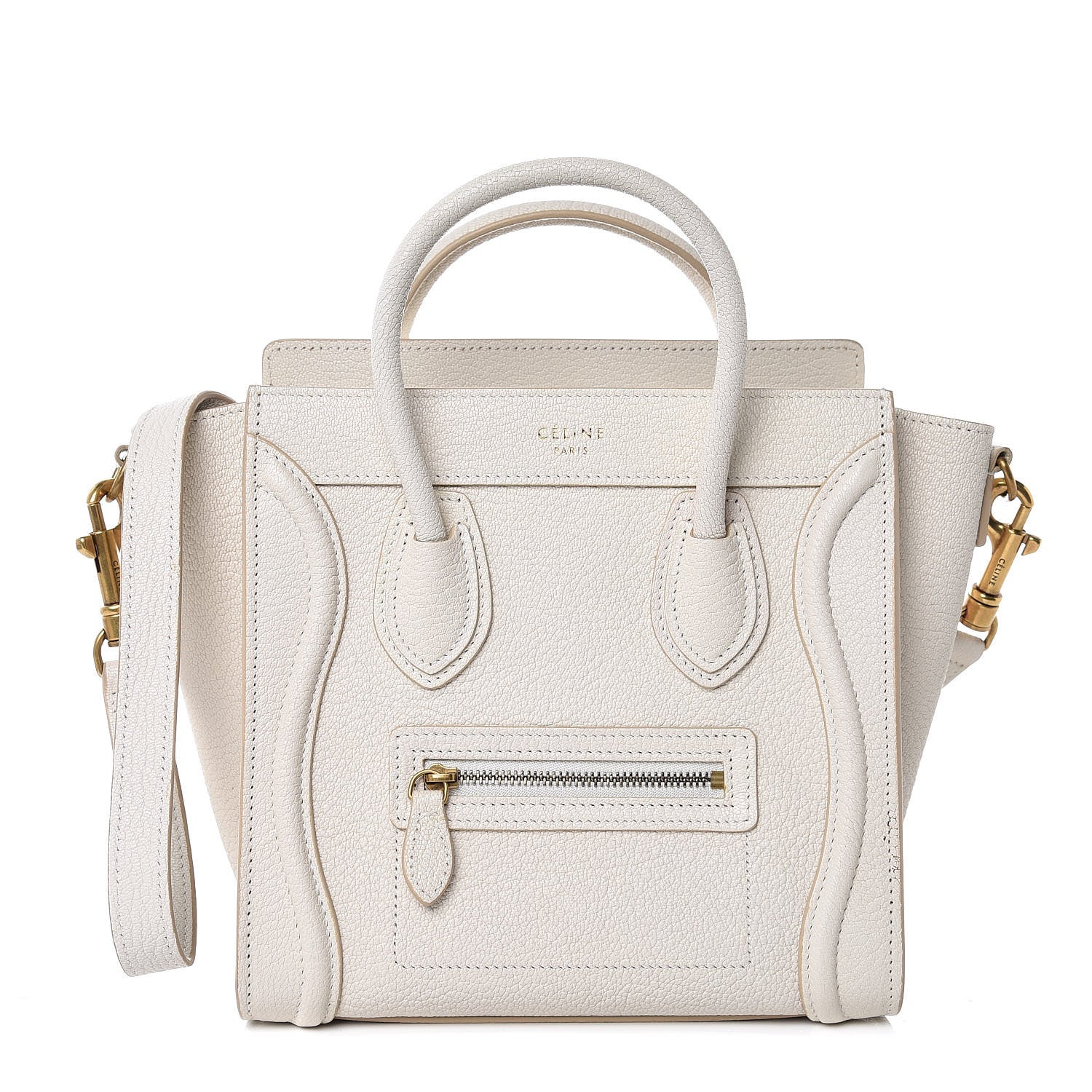 Celine Goatskin Nano Luggage White 1 of 9