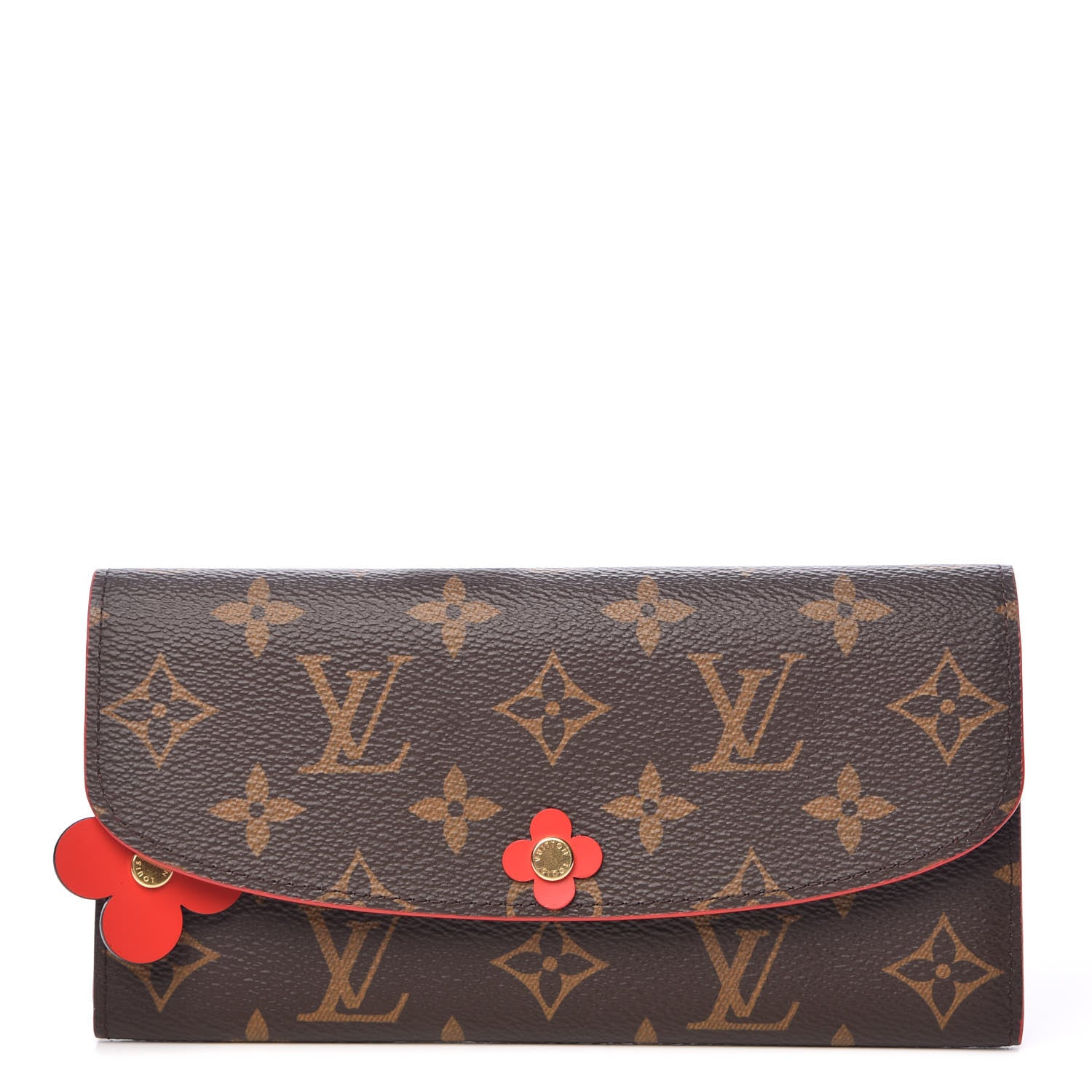 Louis Vuitton Monogram Bloom Flower Emilie Wallet Coquelicot 1 of 11