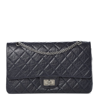 Chanel Aged Calfskin Quilted 2.55 Reissue 227 Flap Navy Blue 1 of 11