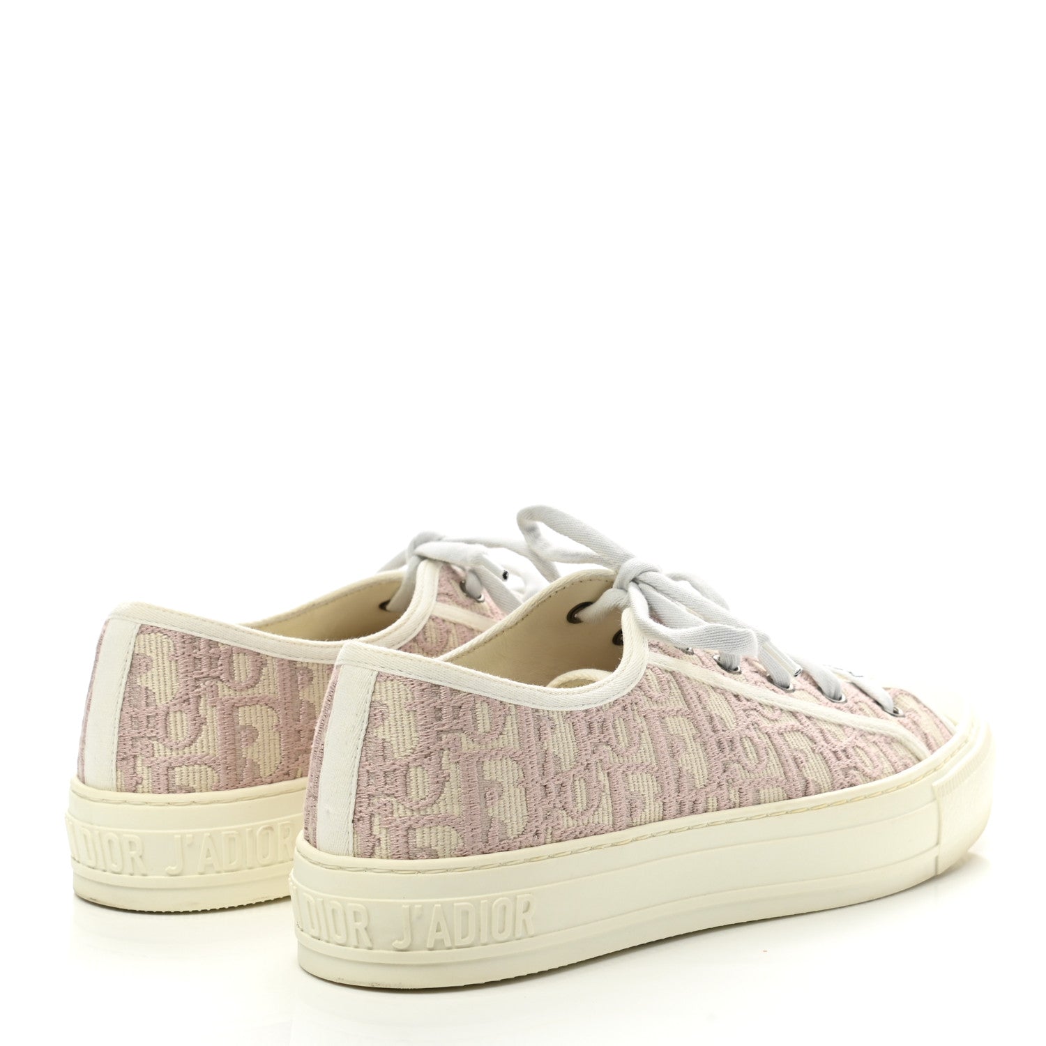 Christian Dior Canvas Oblique Walk'N'Dior Low Top Sneakers 39 Powder Nude 4 of 8