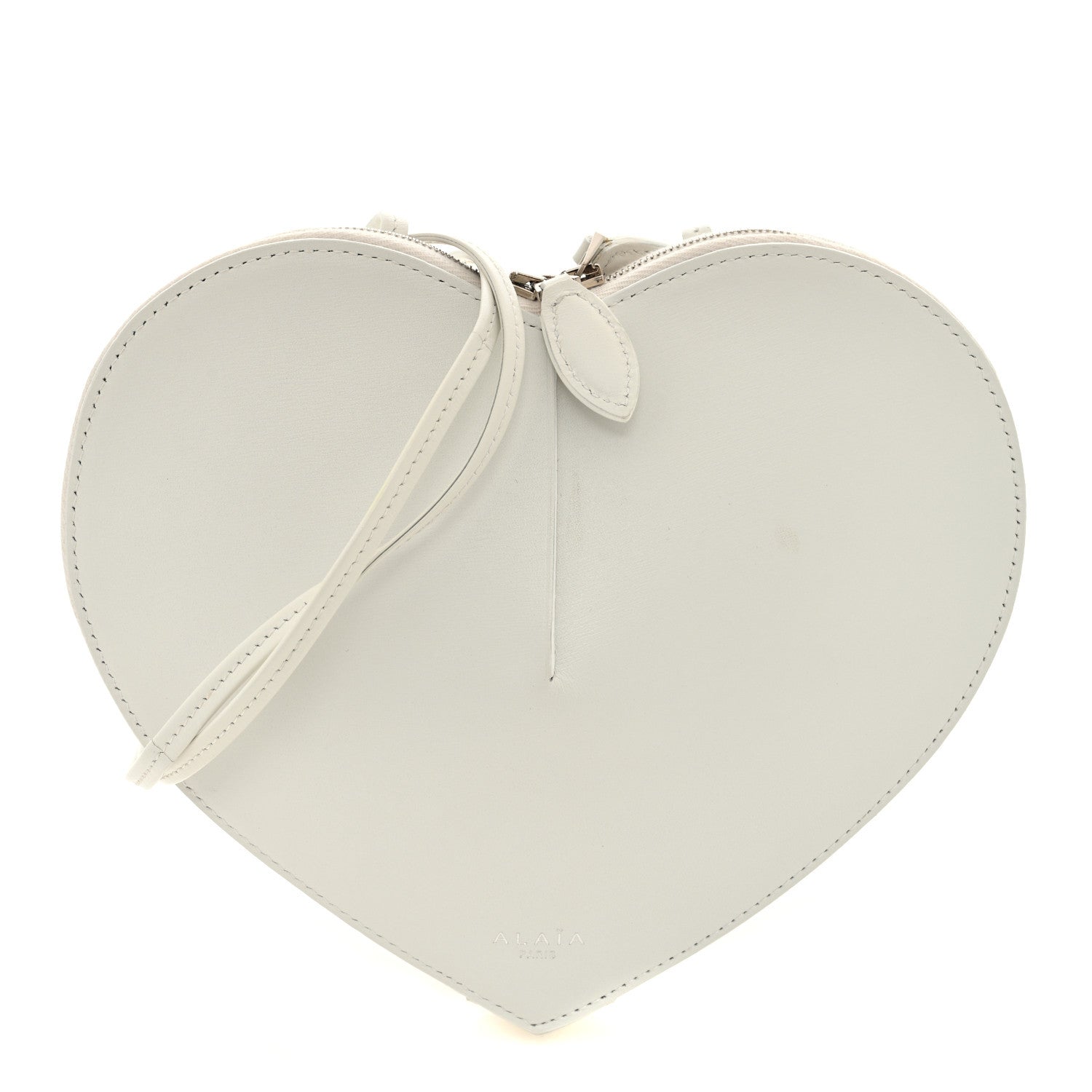 Alaia Calfskin Le Coeur Bag Optic White 1 of 8