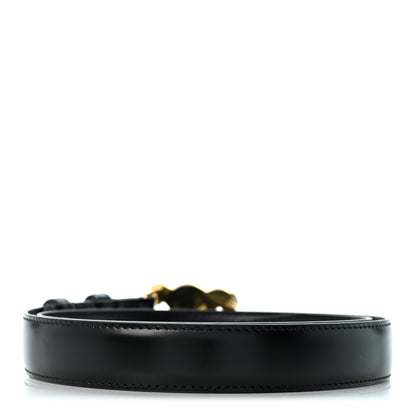 Celine Box Calfskin Medium 25mm Triomphe Belt 75 30 Black 2 of 7