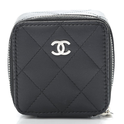 Chanel Lambskin Quilted Jewelry Travel Case Black 8 of 8