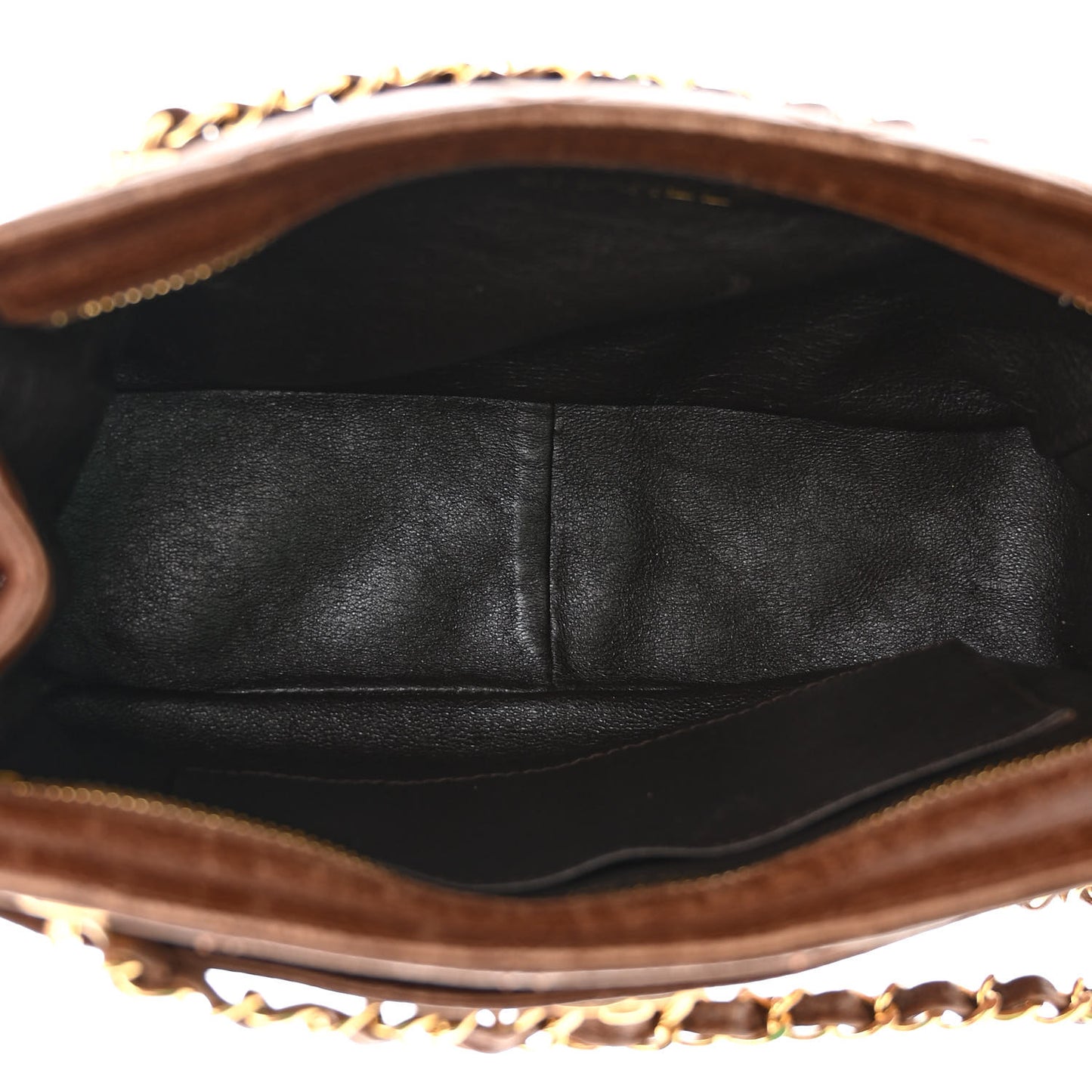 Caviar Quilted Shoulder Bag Brown