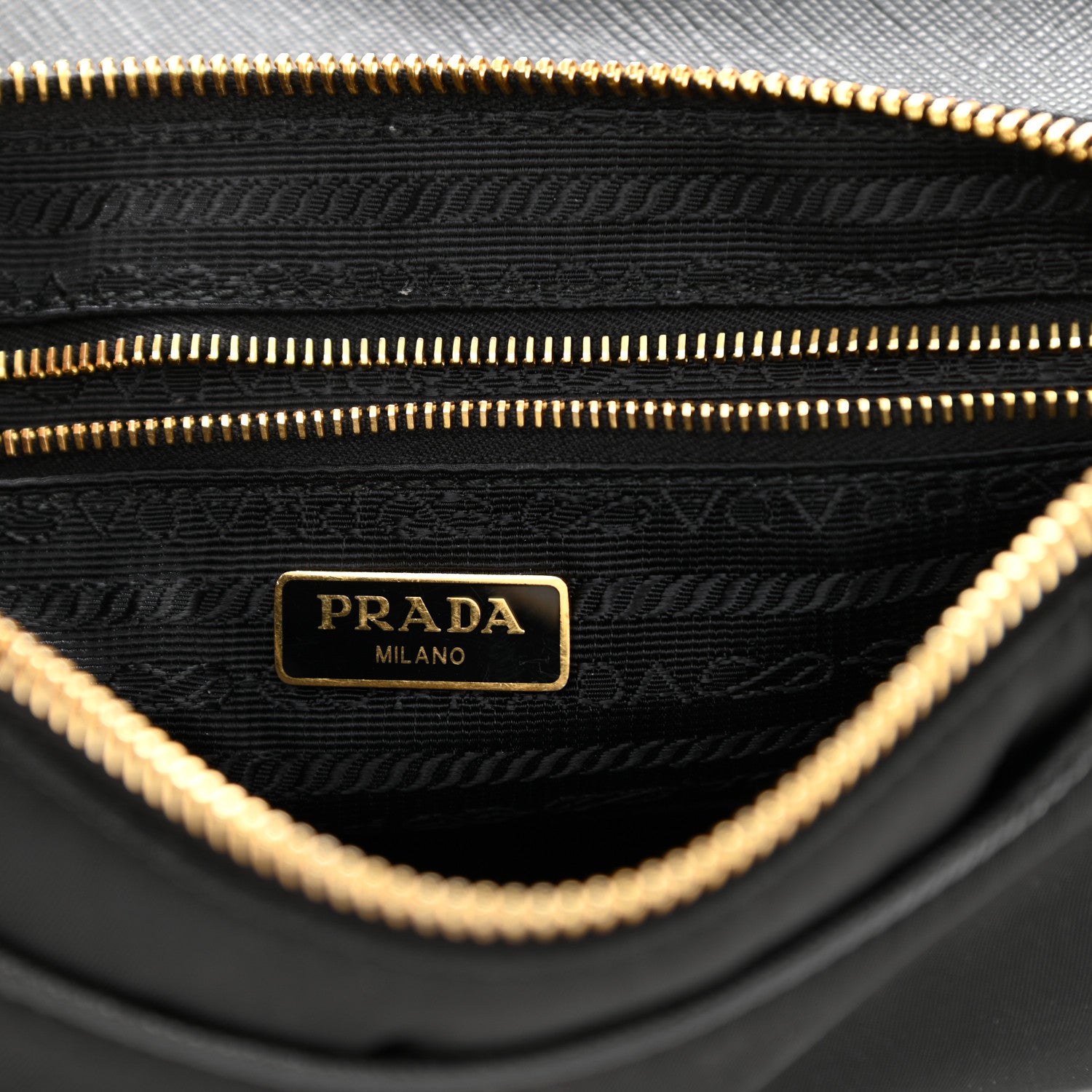 Prada Tessuto Nylon Saffiano Crossbody Bag Black 6 of 11