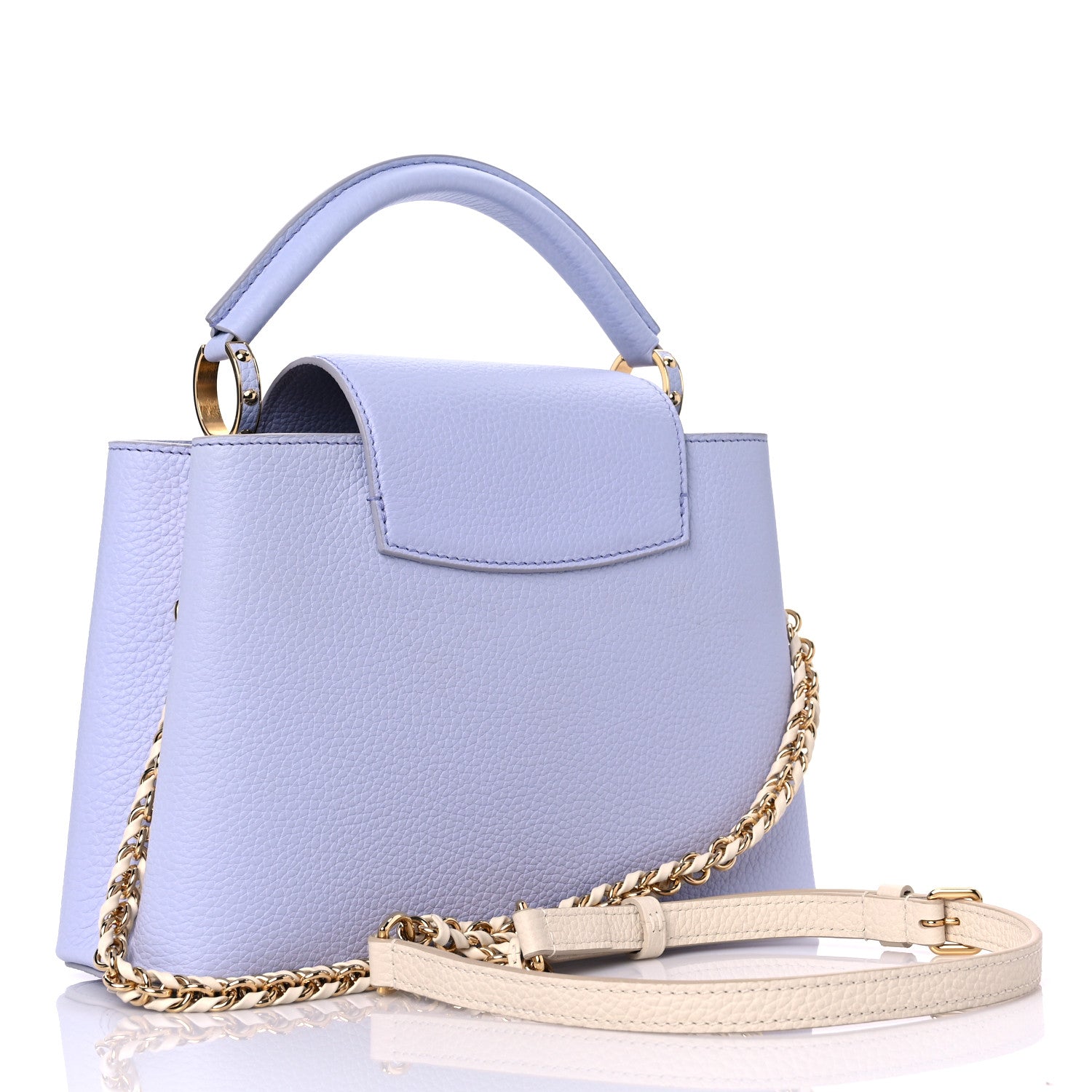 Louis Vuitton Taurillon Braided Chain Capucines BB Iris Creme 3 of 10