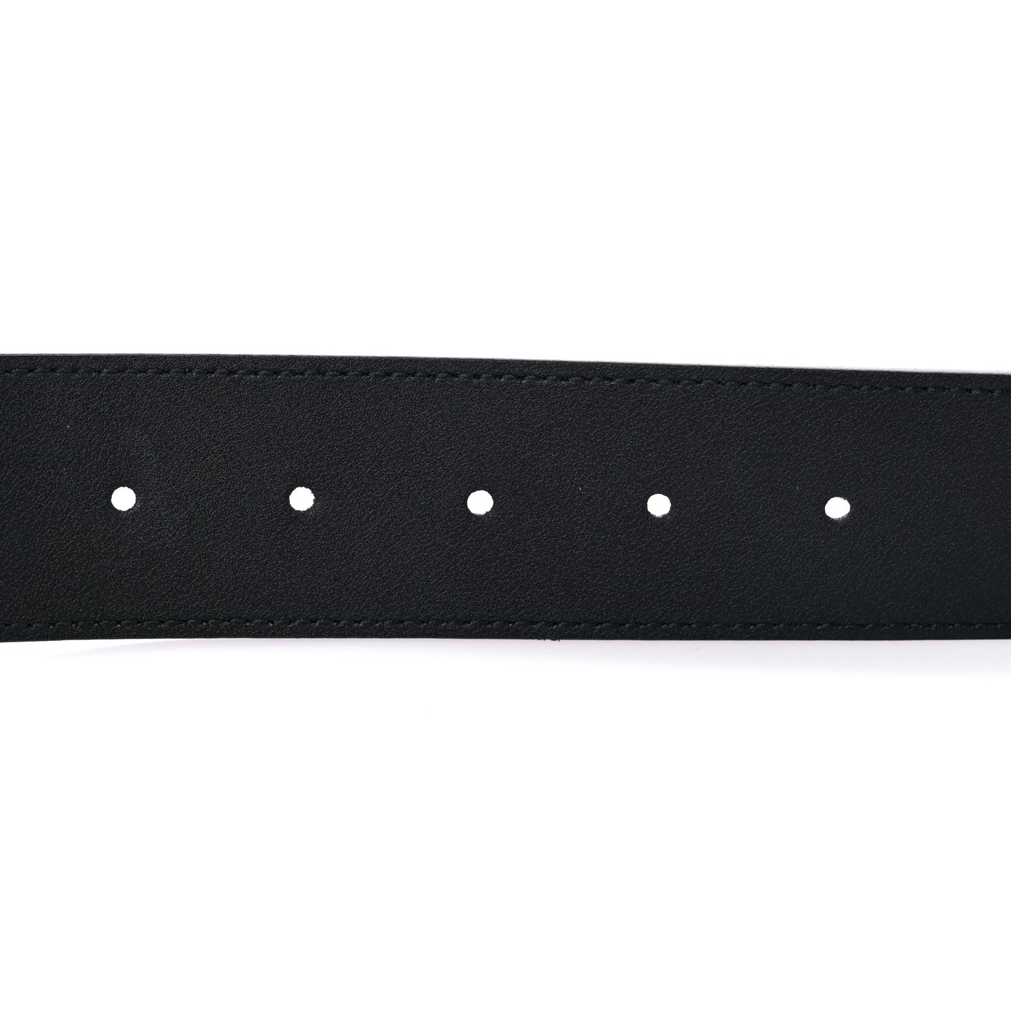 Moon Calfskin Pearl Double G 40mm Belt 85 34 Black Cream