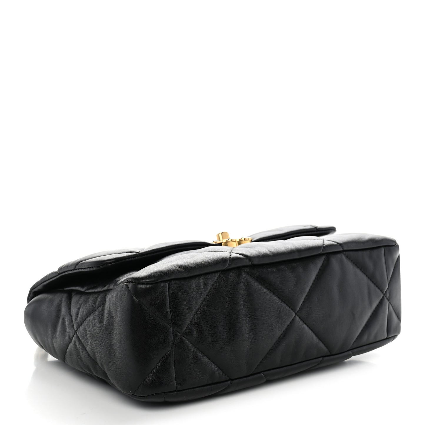 Lambskin Quilted Large Chanel 19 Flap Black
