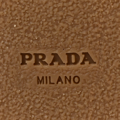 Prada Vitello Lux Logo Embossed 20mm Espadrilles 39 Black 6 of 7