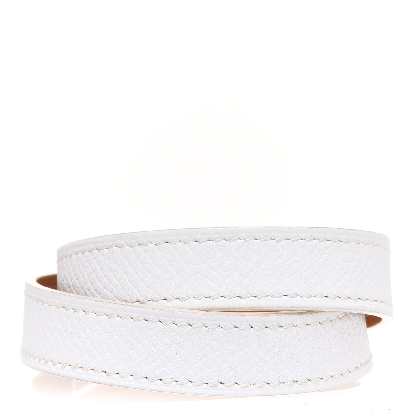 Epsom Kelly Double Tour Bracelet S White