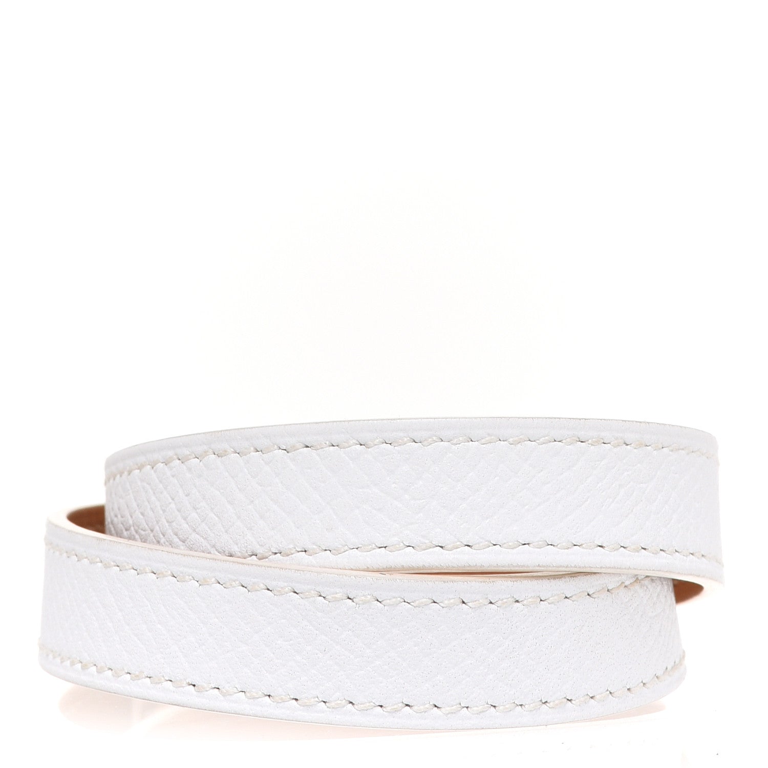Hermes Epsom Kelly Double Tour Bracelet S White 3 of 6