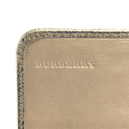 Burberry Metallic Patent Heritage Grain Penrose Continental Wallet Gold 6 of 12