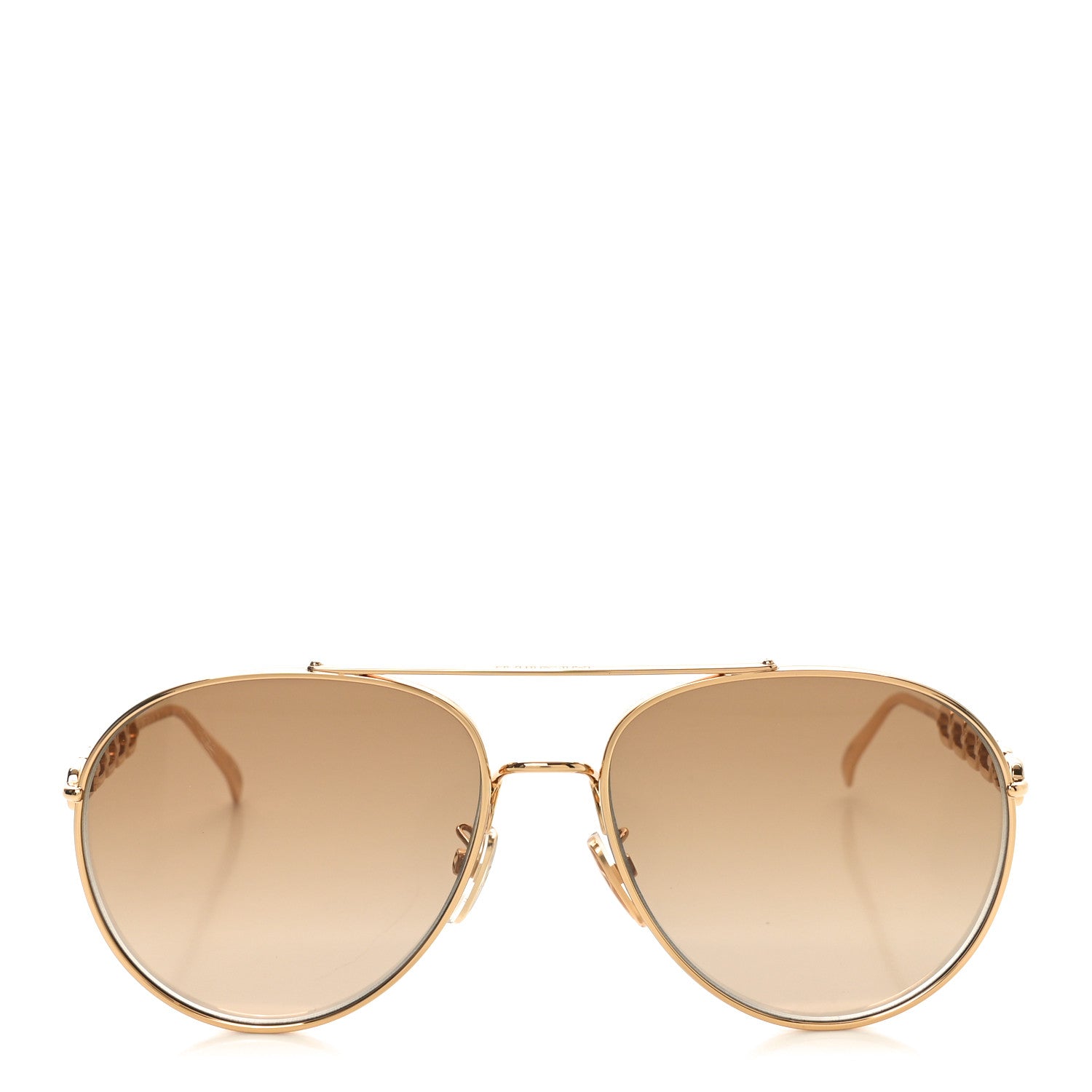 Louis Vuitton Metal My LV Chain Pilot Sunglasses Z1539E Gold 2 of 8