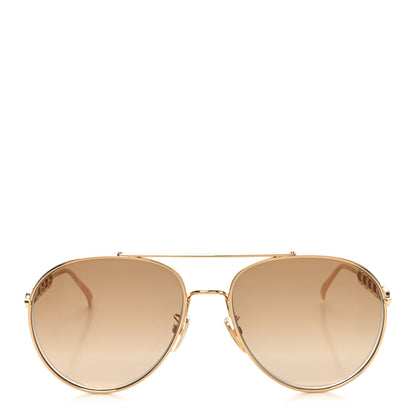 Louis Vuitton Metal My LV Chain Pilot Sunglasses Z1539E Gold 2 of 8