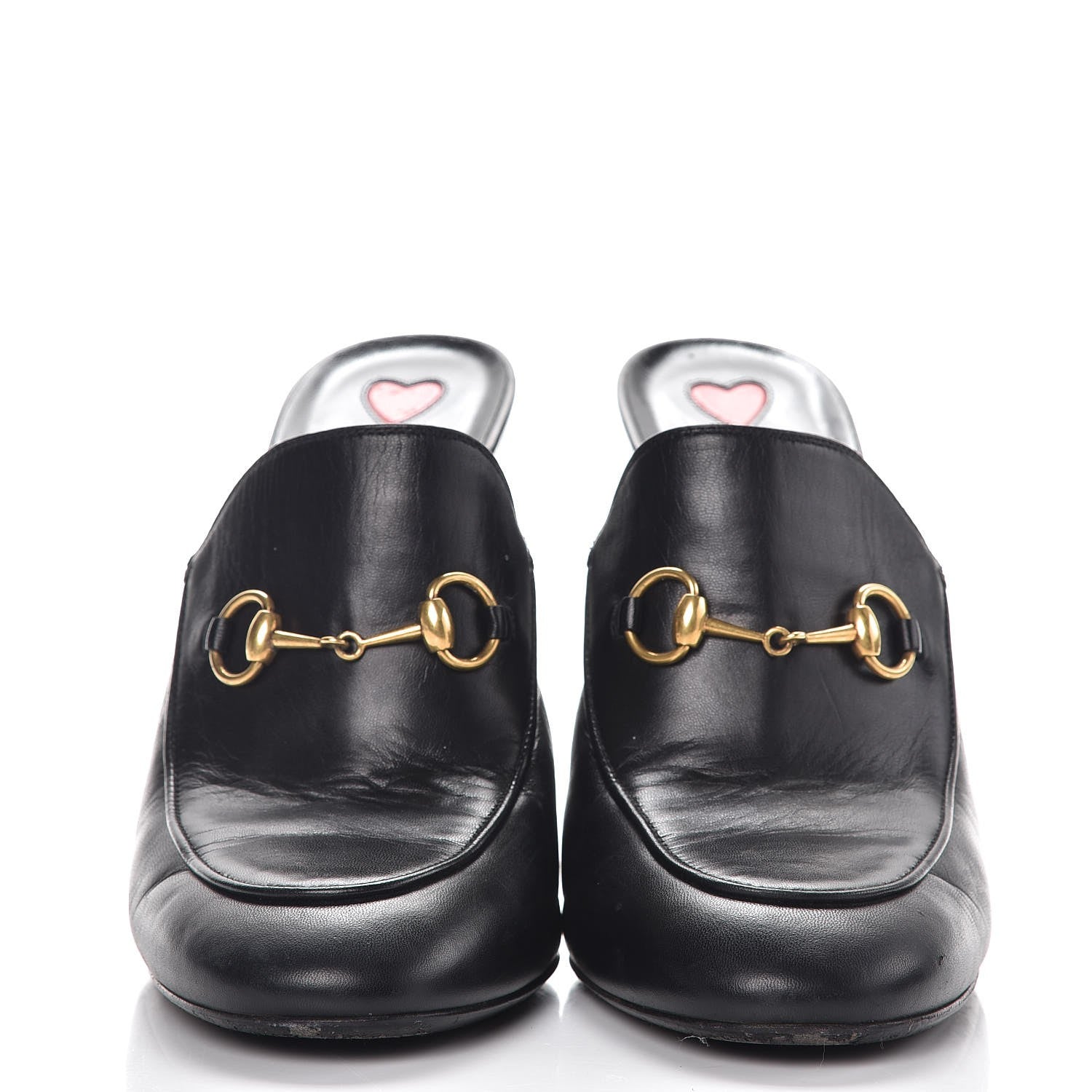 Gucci Malaga Kid Horsebit Princetown High Heel Mules 40 Black 2 of 11