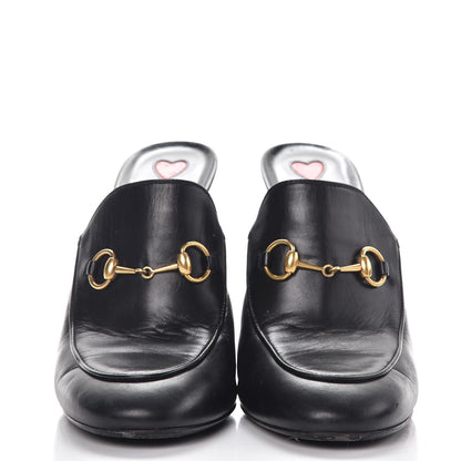Gucci Malaga Kid Horsebit Princetown High Heel Mules 40 Black 2 of 11