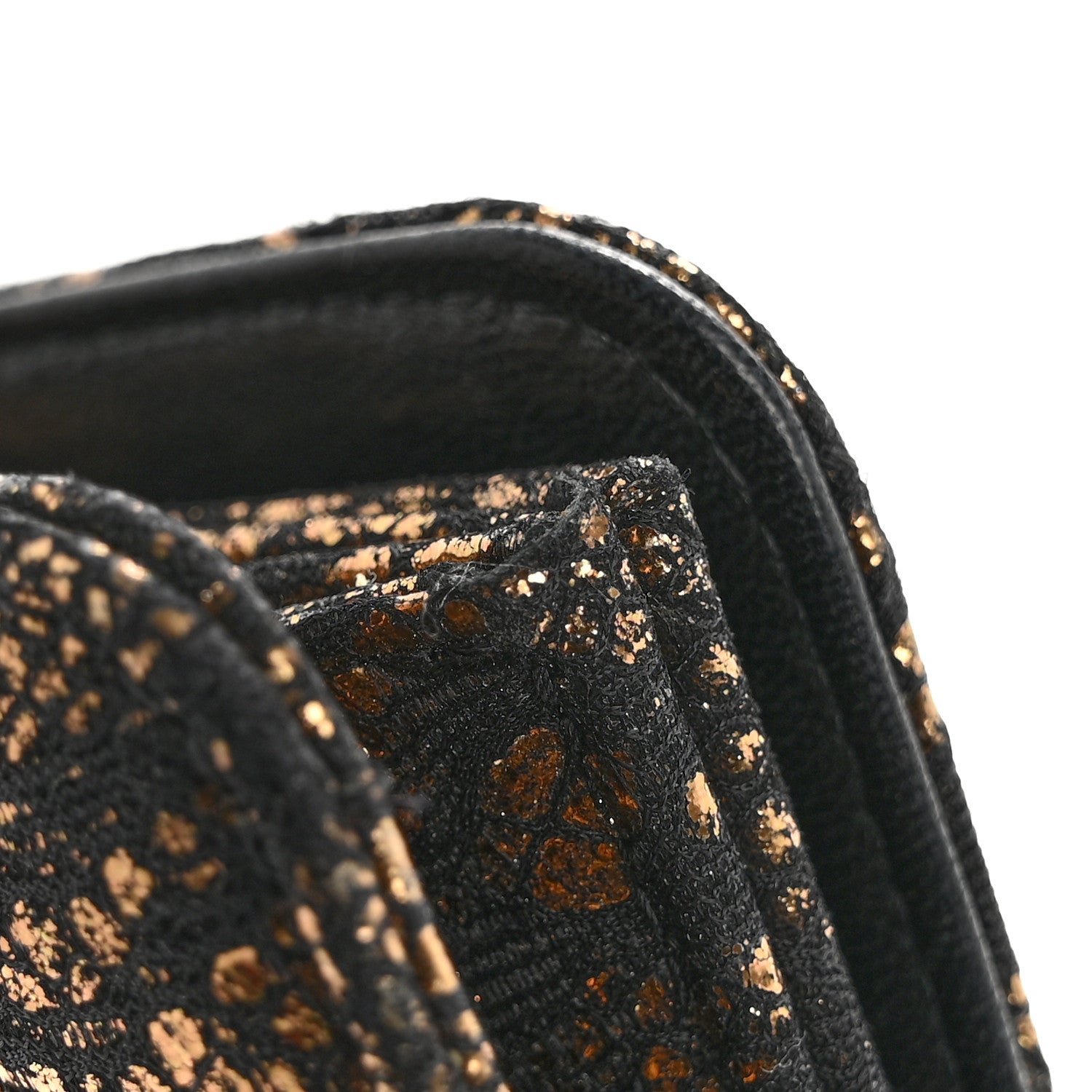 Chanel Metallic Tweed Quilted Clutch Black Gold 12 of 14