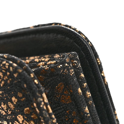 Chanel Metallic Tweed Quilted Clutch Black Gold 12 of 14