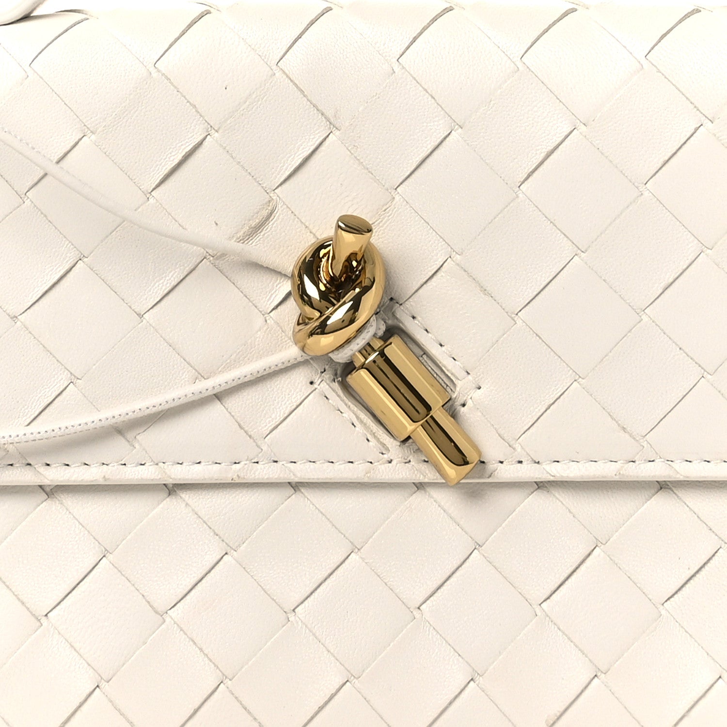 Bottega Veneta Nappa Intrecciato Long Andiamo Top Handle Clutch Sea Salt 8 of 11