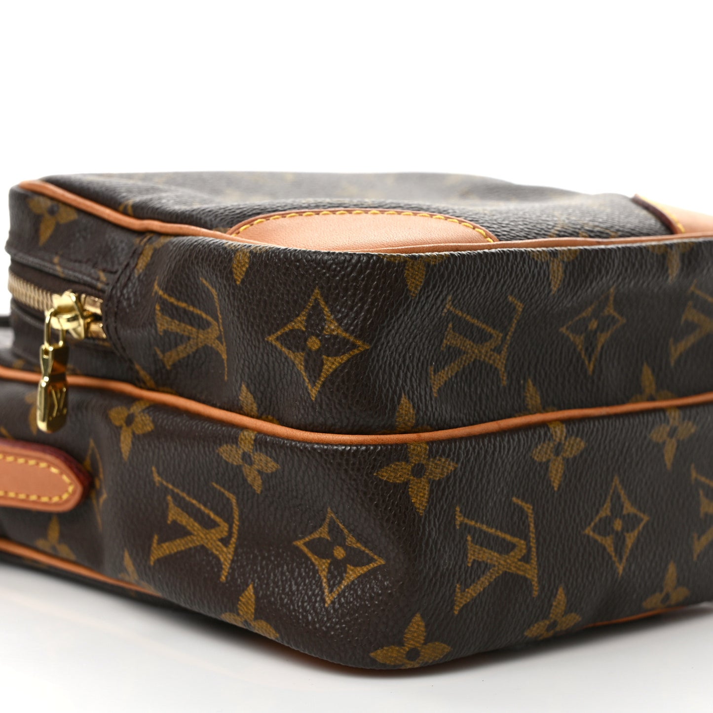 Calfskin Wild Stitch Top Handle Bag Beige