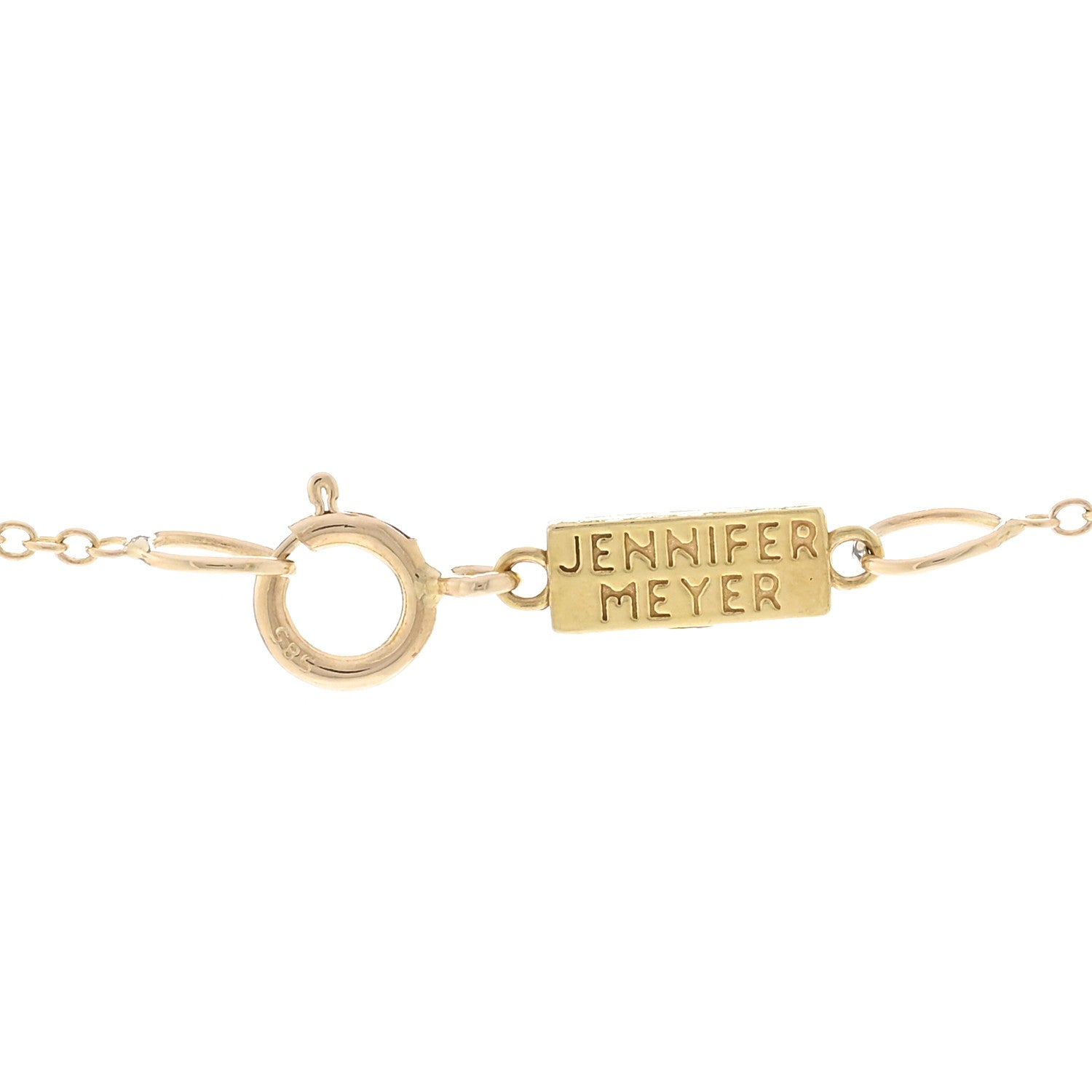 Jennifer Meyer 18K Yellow Gold Wishbone Pendant Necklace 4 of 5