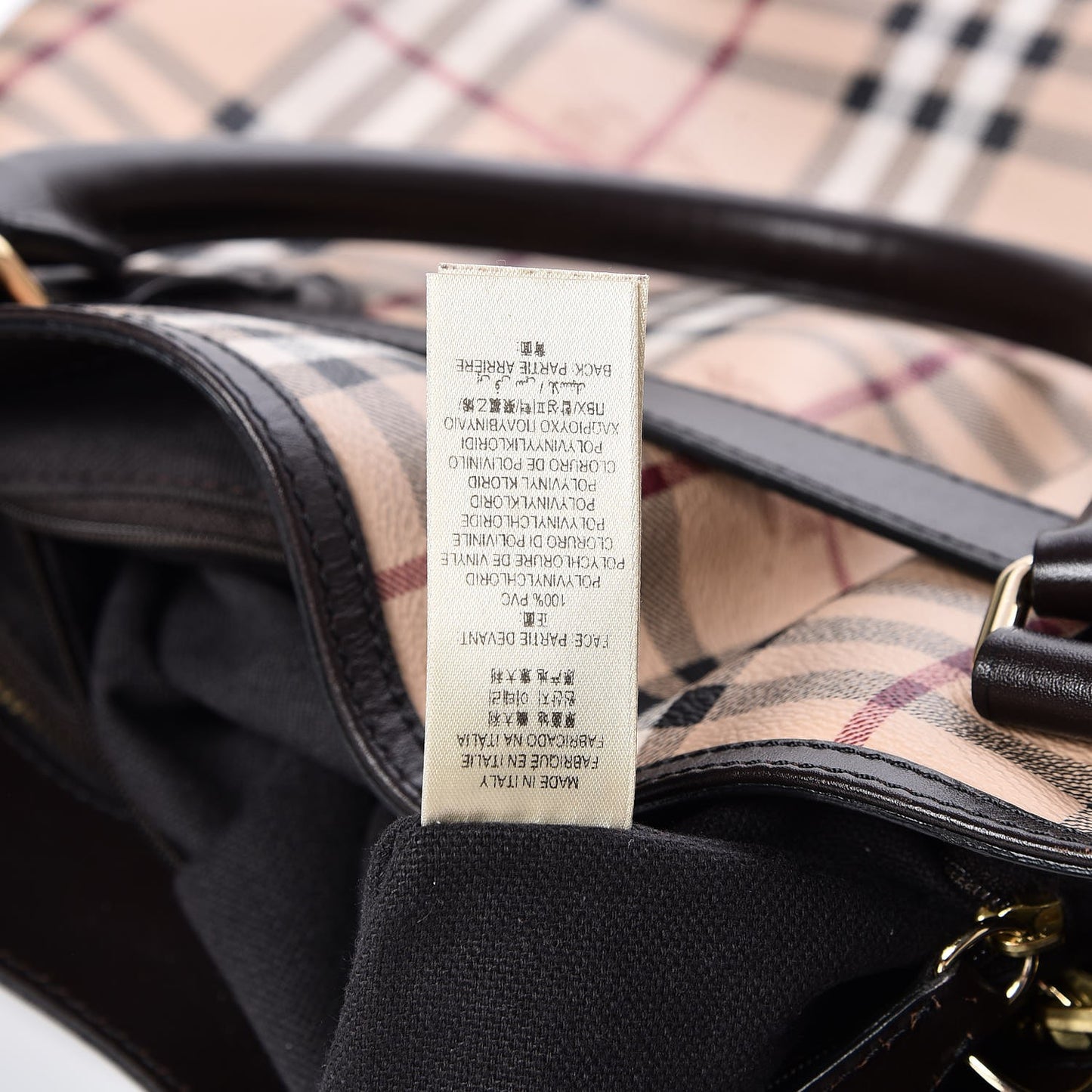 Haymarket Check Medium Golderton Tote Chocolate