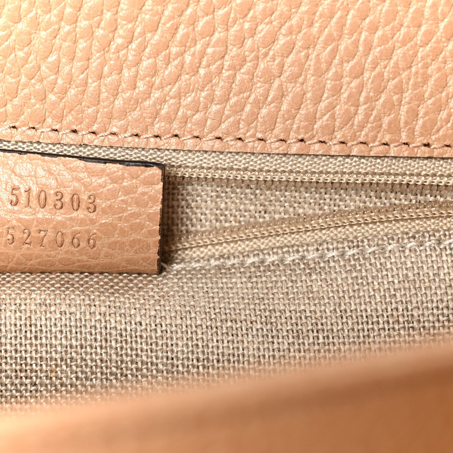 Dollar Calfskin Interlocking G Shoulder Bag Camelia