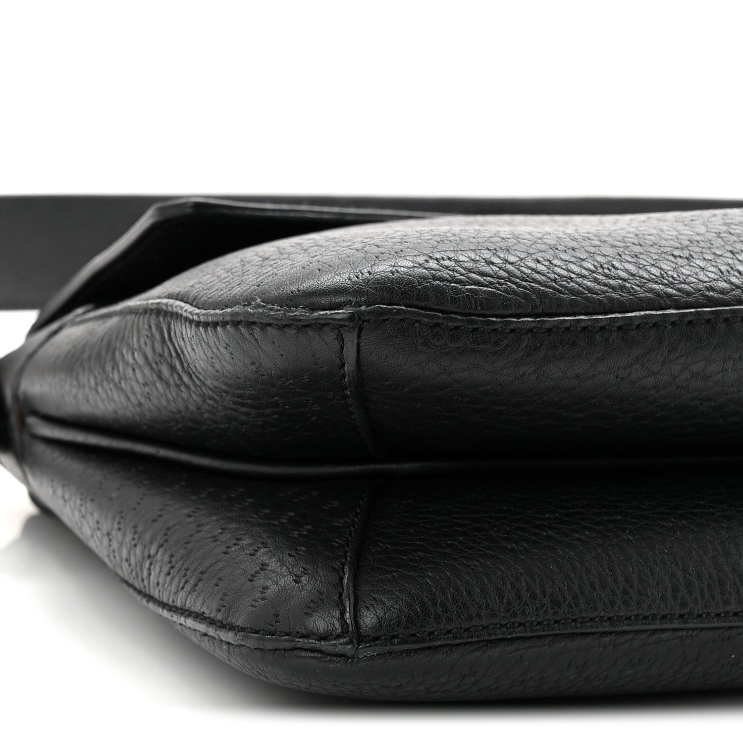Salvatore Ferragamo Grained Calfskin Gancini Shoulder Bag Black 8 of 10