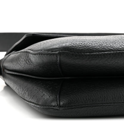 Salvatore Ferragamo Grained Calfskin Gancini Shoulder Bag Black 8 of 10