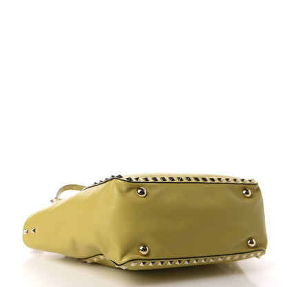 Valentino Garavani Vitello Small Rockstud Tote Yellow 4 of 9