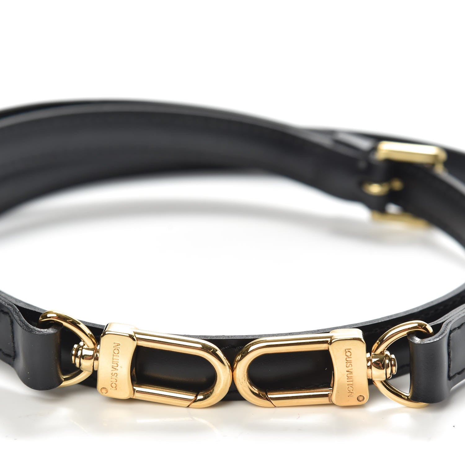 Louis Vuitton Calfskin 16mm Adjustable Shoulder Strap Black 3 of 3