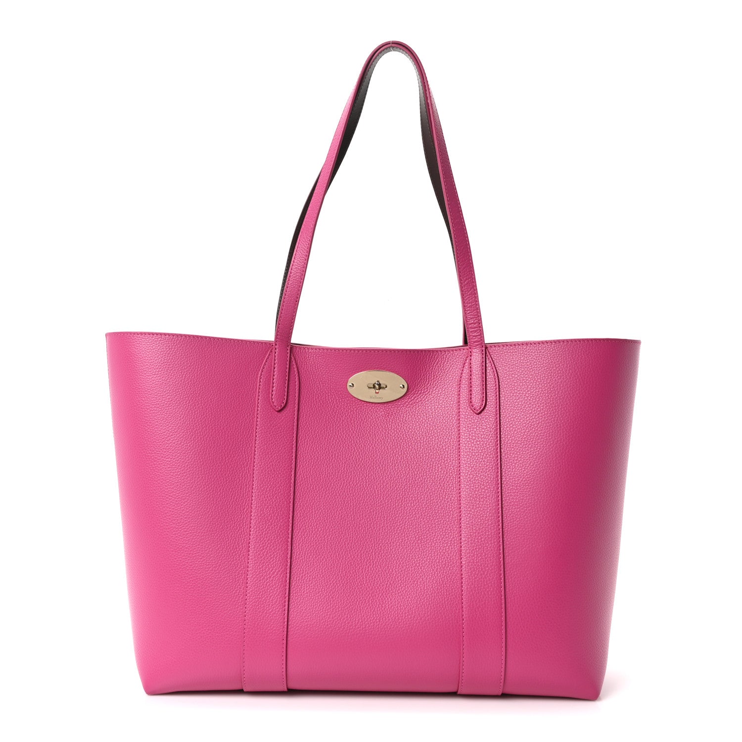 Mulberry Small Classic Grain Bayswater Tote Pink 1 of 11