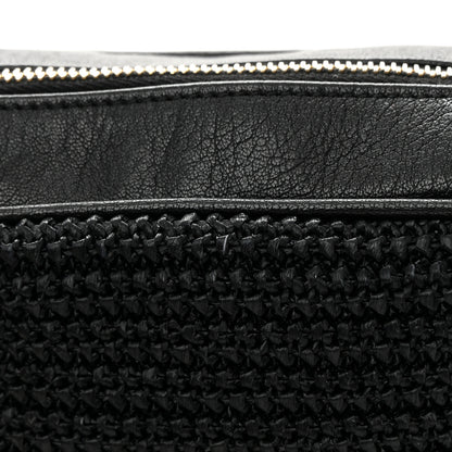 Saint Laurent Raffia Canvas Monogram Lou Camera Bag Black 13 of 14
