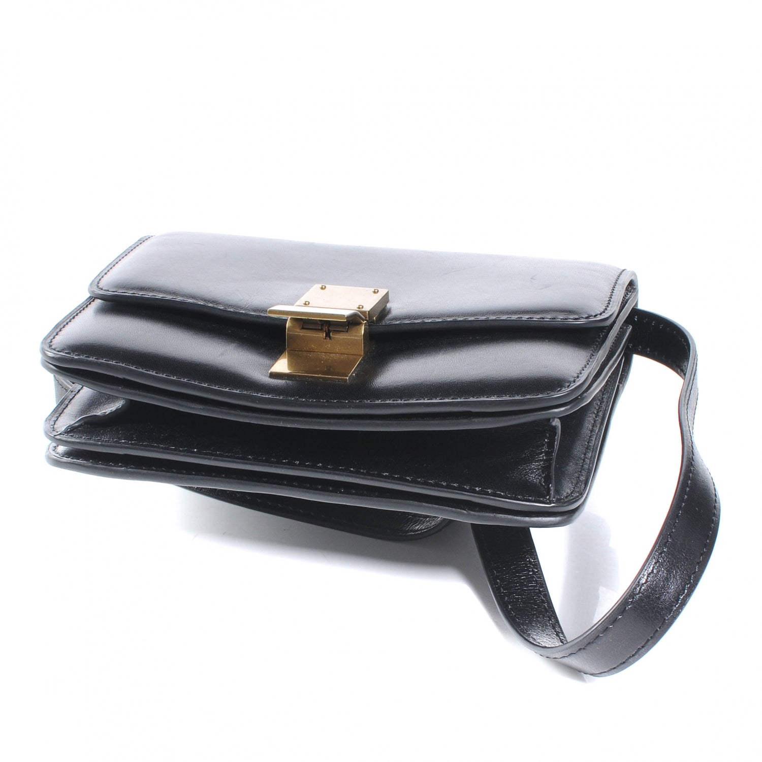 Celine Leather Small Classic Box Flap Bag Black 4 of 8