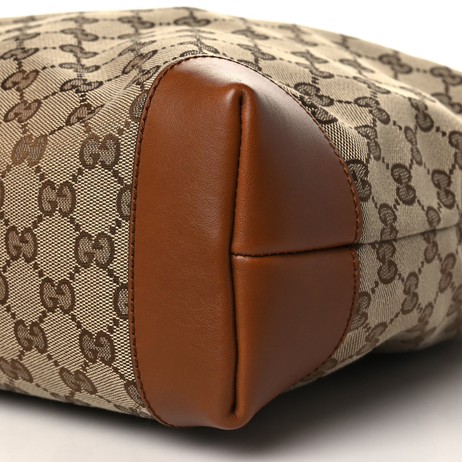 Gucci Monogram Large Flat Messenger Bag Brown 10 of 11