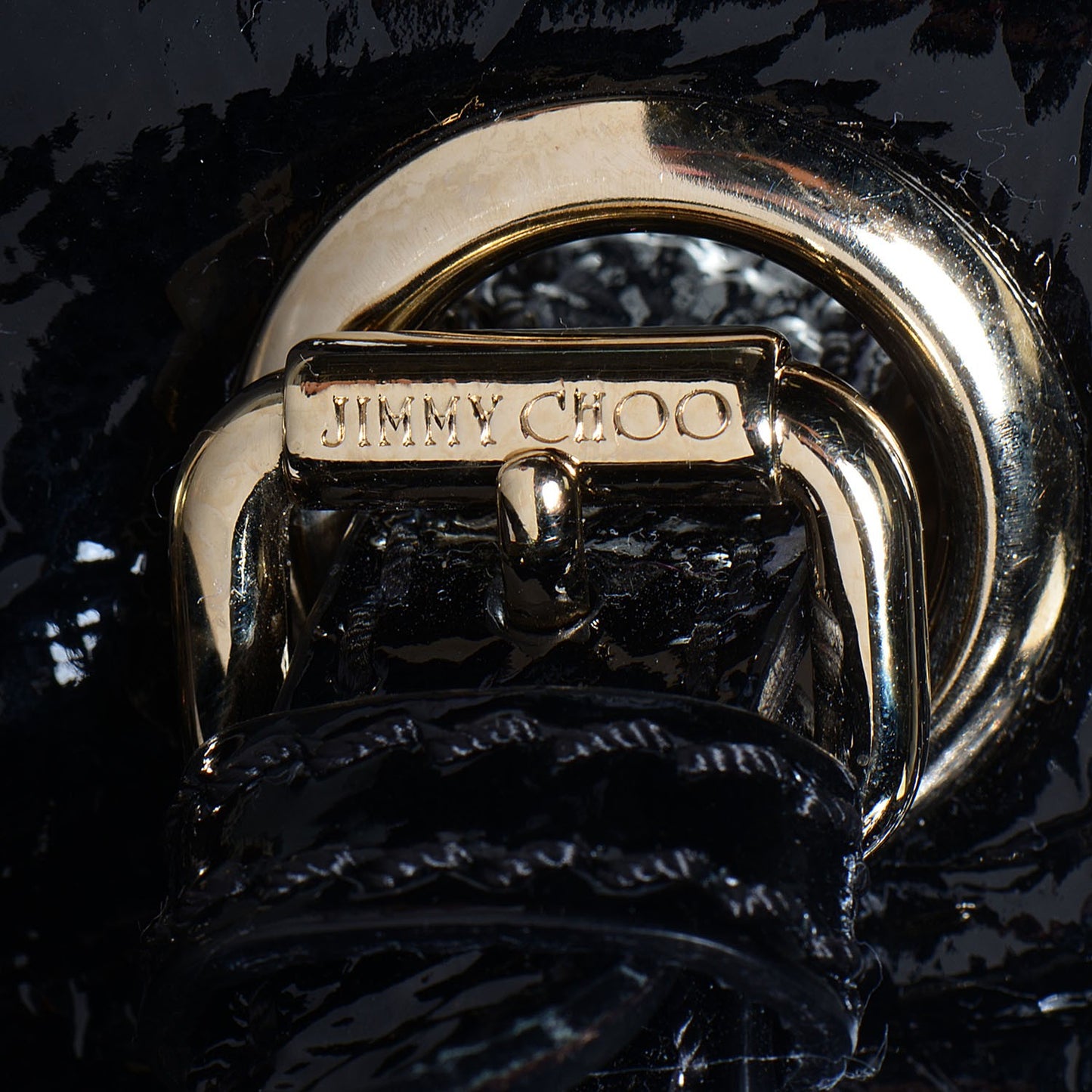 Crushed Patent Ramona Black