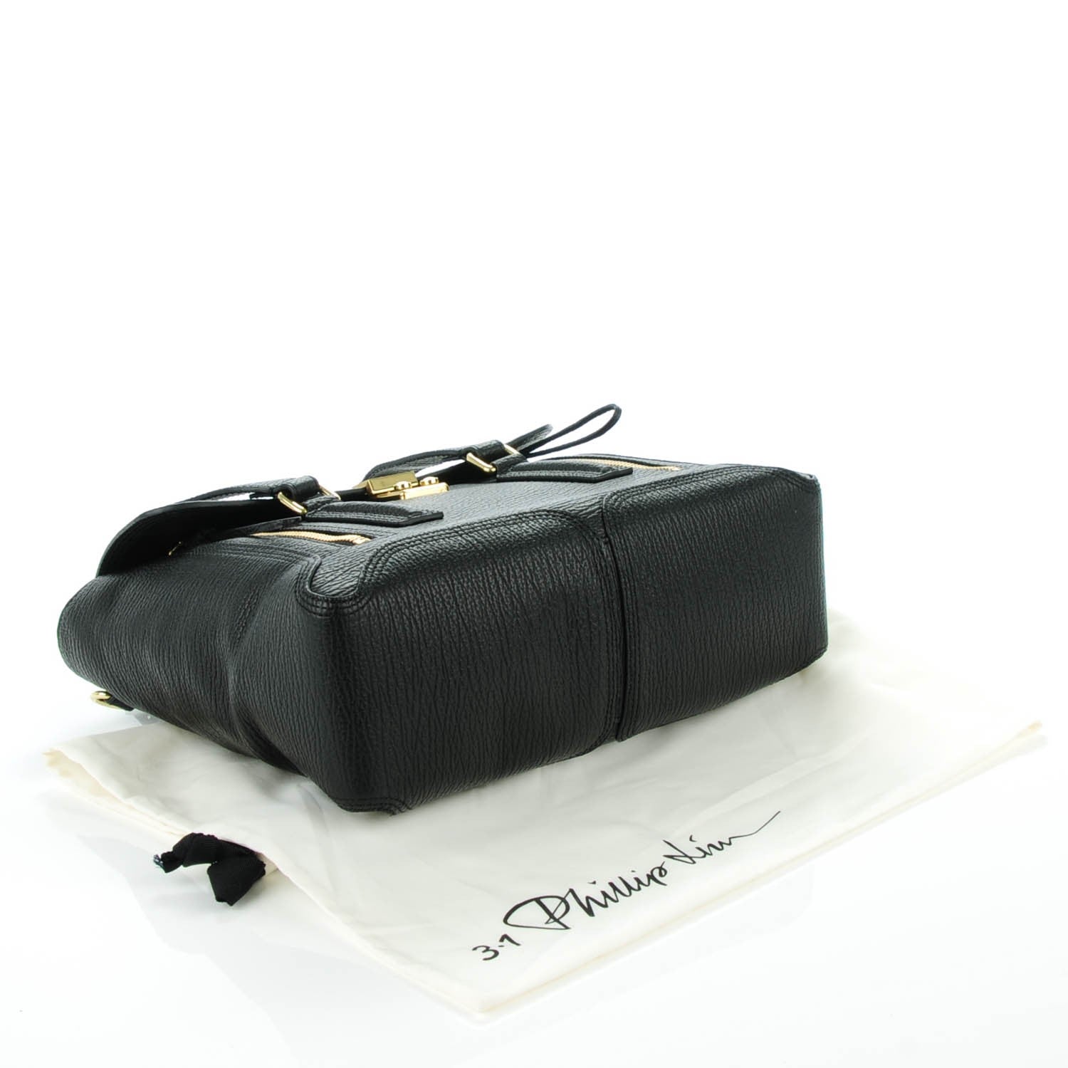 3.1 Phillip Lim 3.1 Textured Calfskin Medium Pashli Satchel Black 4 of 7