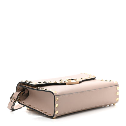 Valentino Garavani Vitello Medium Rockstud Flip Lock Crossbody Bag Poudre 4 of 9