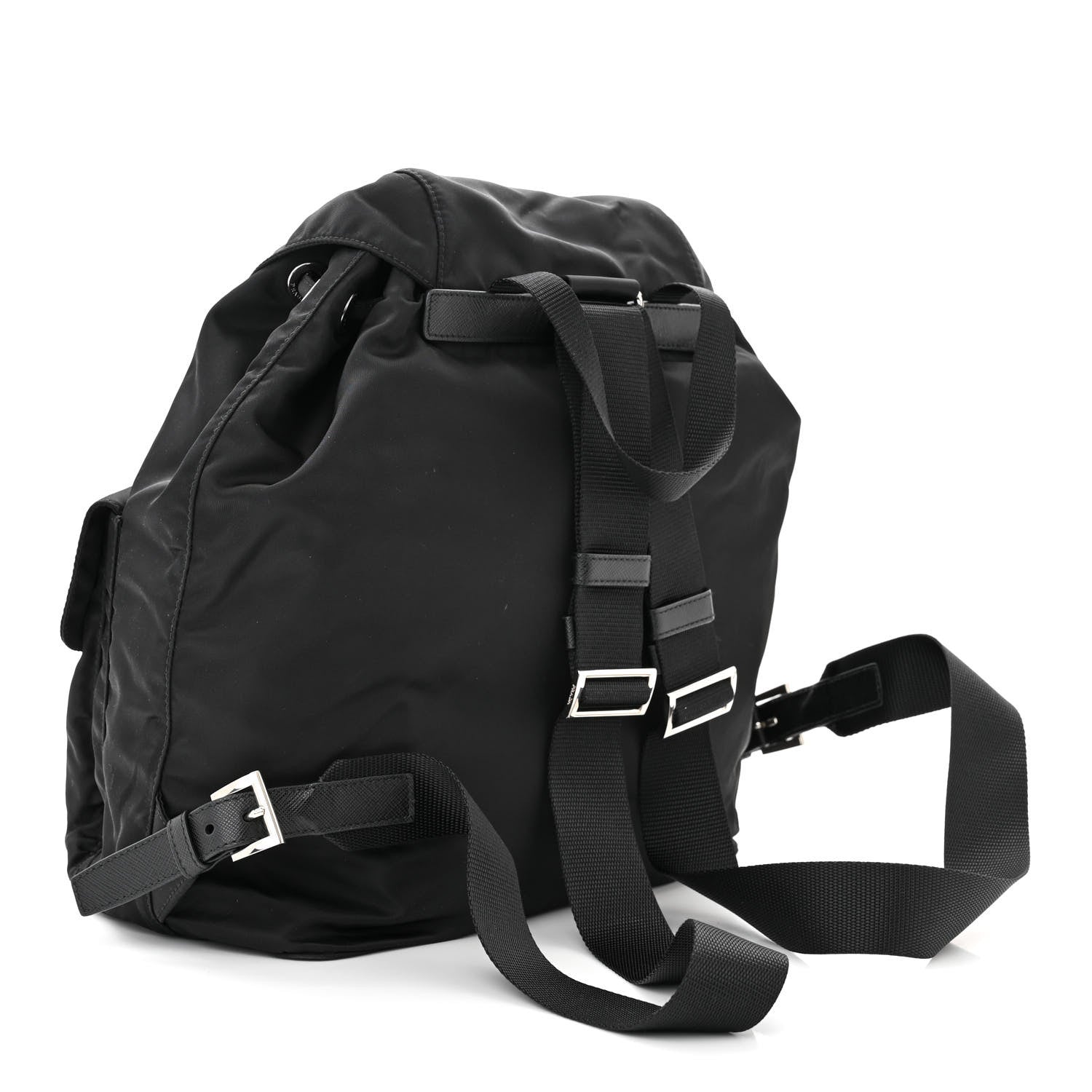Prada Re-Nylon Tessuto Saffiano Medium Backpack Black 4 of 11