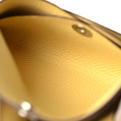 Hermes Epsom Verso Calvi Duo Card Case Nata Jaune Poussin 6 of 11