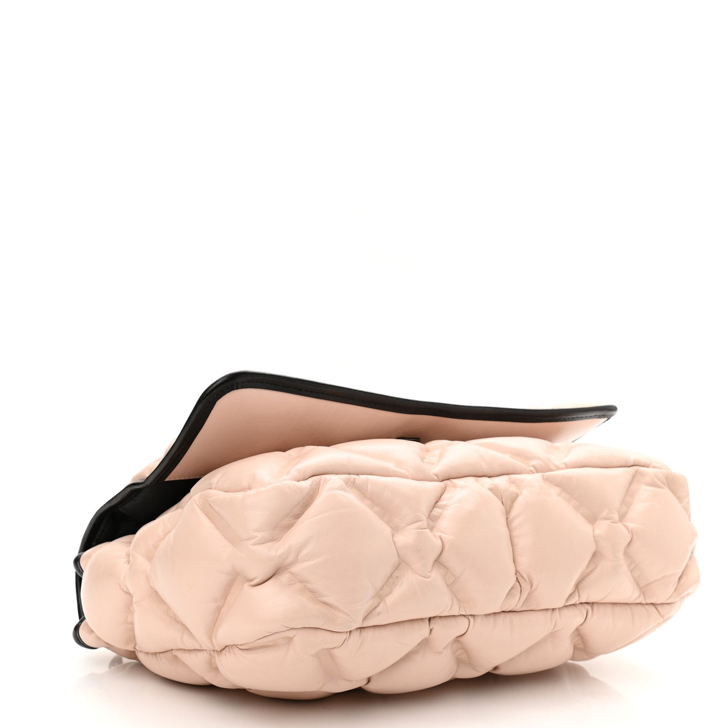 Calfskin Quilted Medium Chesterfield Flap Light Beige Black