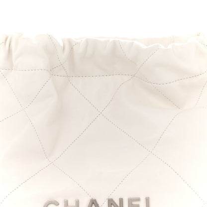 Chanel Shiny Calfskin Quilted Small Chanel 22 White 10 of 13