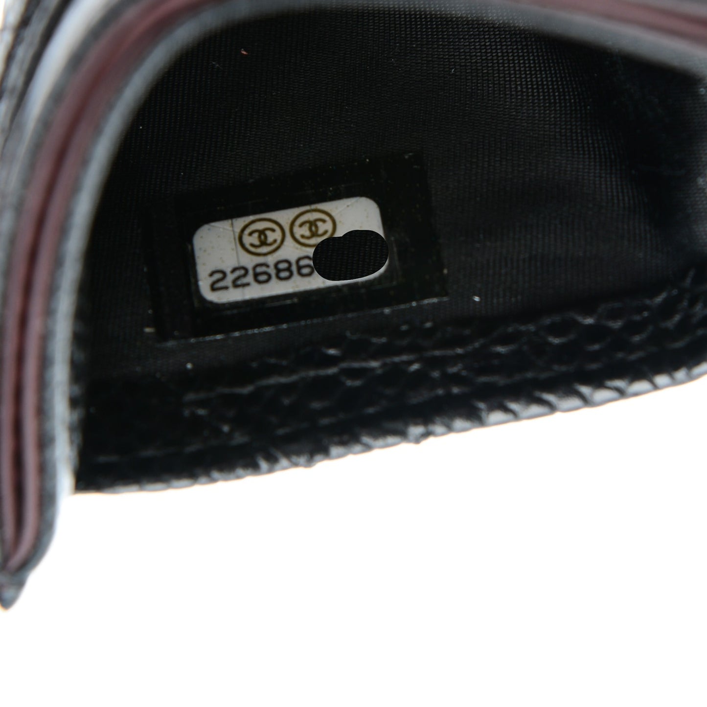 Caviar Quilted Card Holder Black