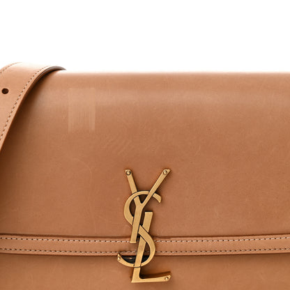 Saint Laurent Box Calfskin Monogram Medium Solferino Satchel Natural Tan 7 of 15