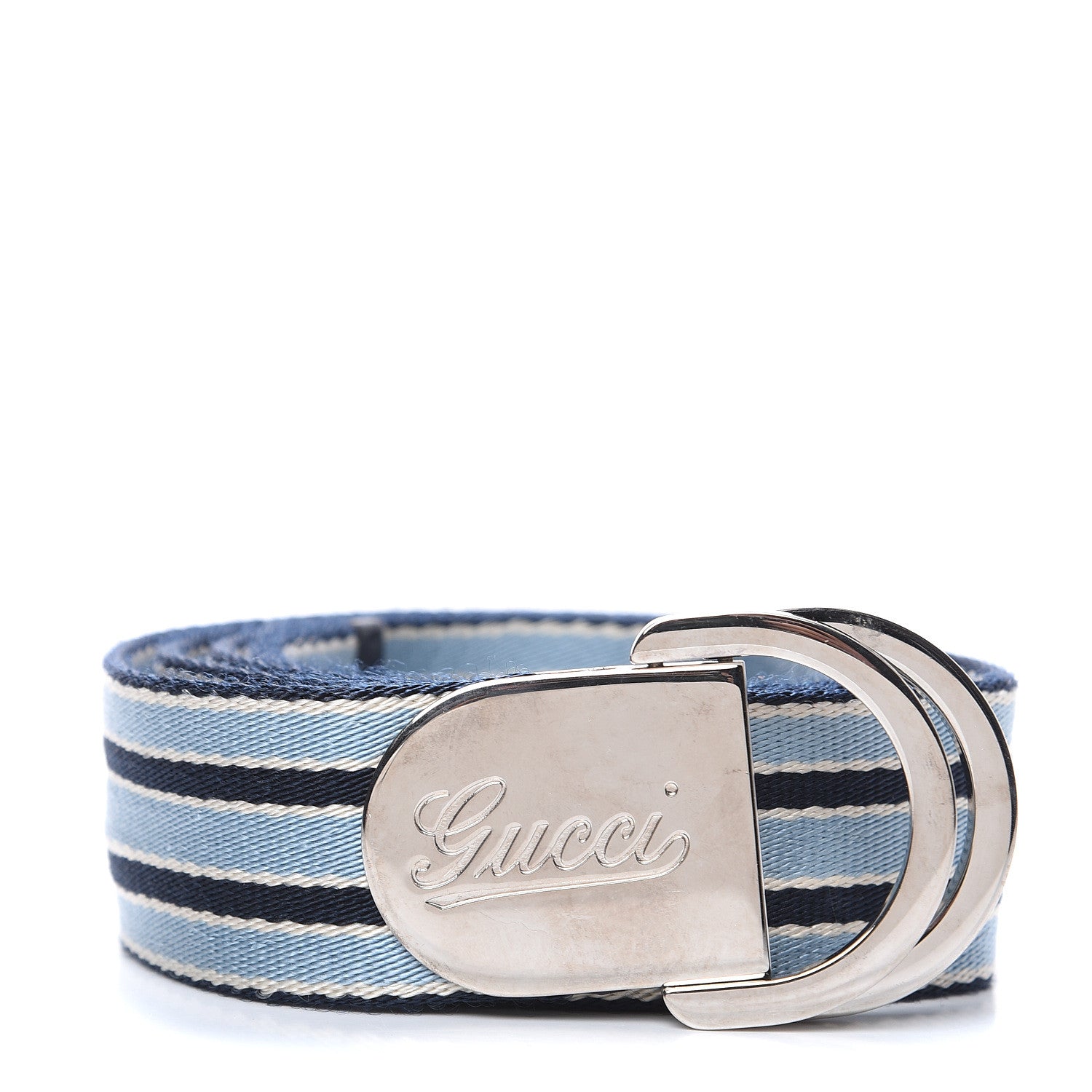 Gucci Nylon Buckle Web Belt 100 40 Blue 1 of 5