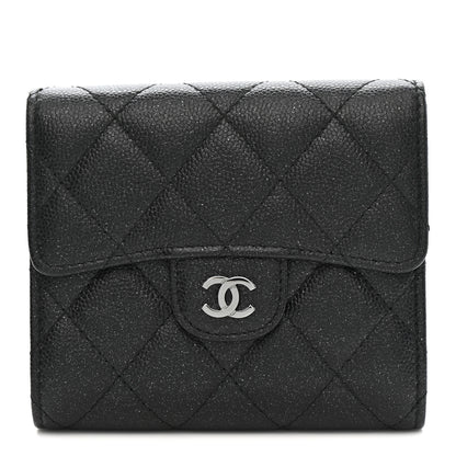 Chanel Iridescent Caviar Quilted Compact Flap Wallet Black 1 of 11