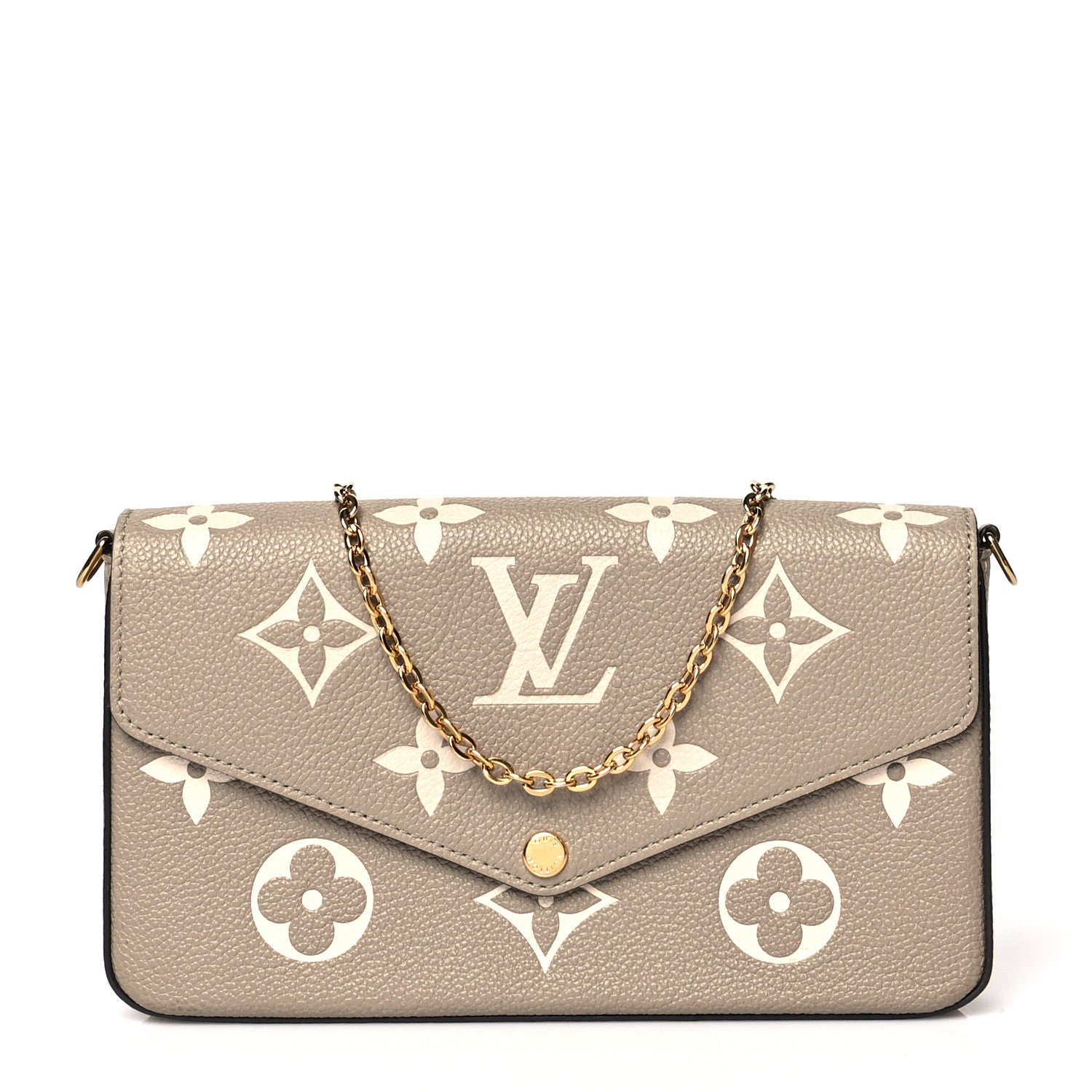 Louis Vuitton Empreinte Monogram Giant Felicie Pochette Tourterelle Creme 3 of 11
