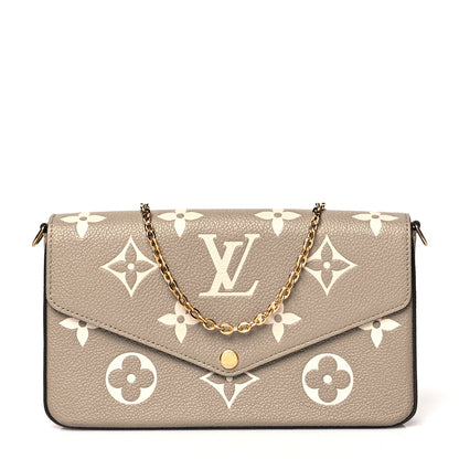 Louis Vuitton Empreinte Monogram Giant Felicie Pochette Tourterelle Creme 3 of 11